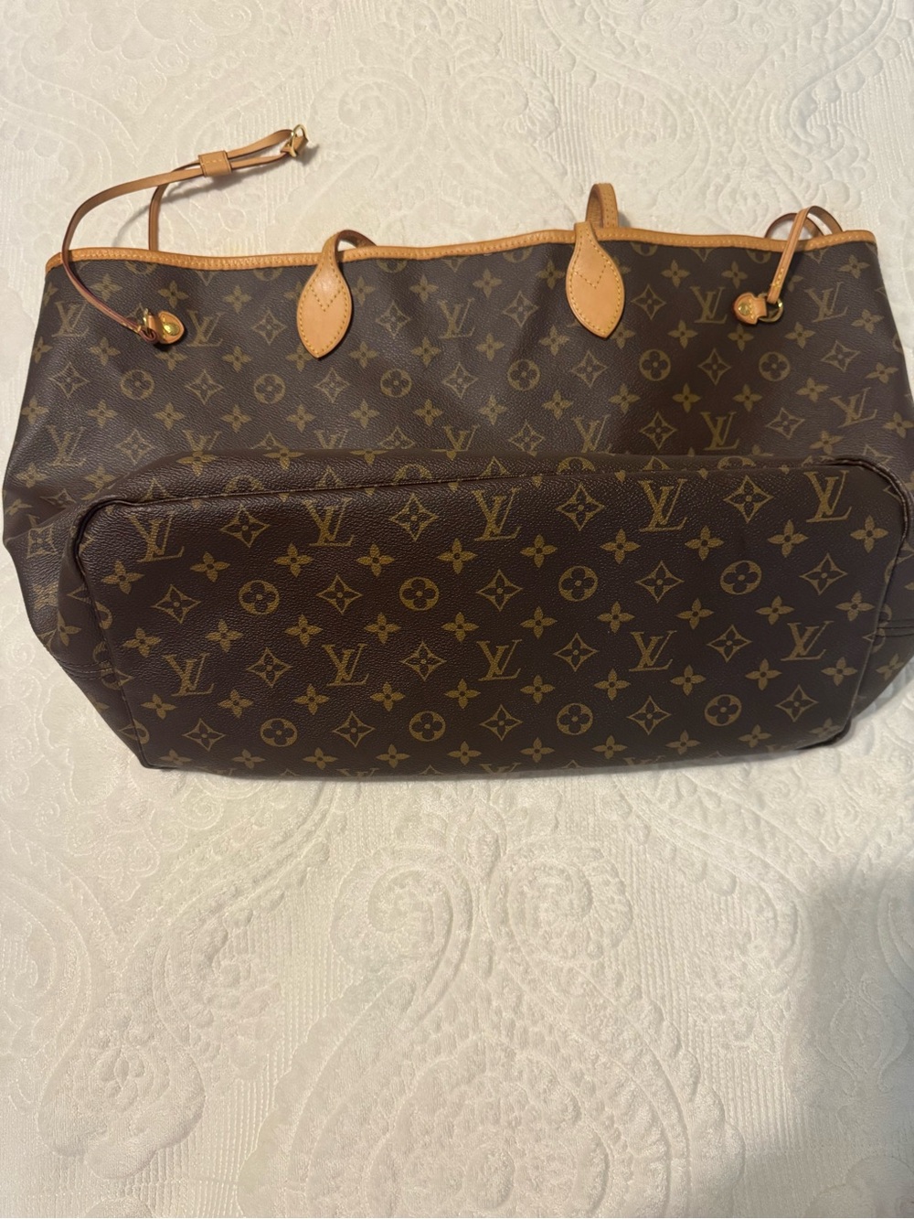 Louis Vuitton Brown Monogram Neverfull GM Shoulder Tote with Vachetta Trim